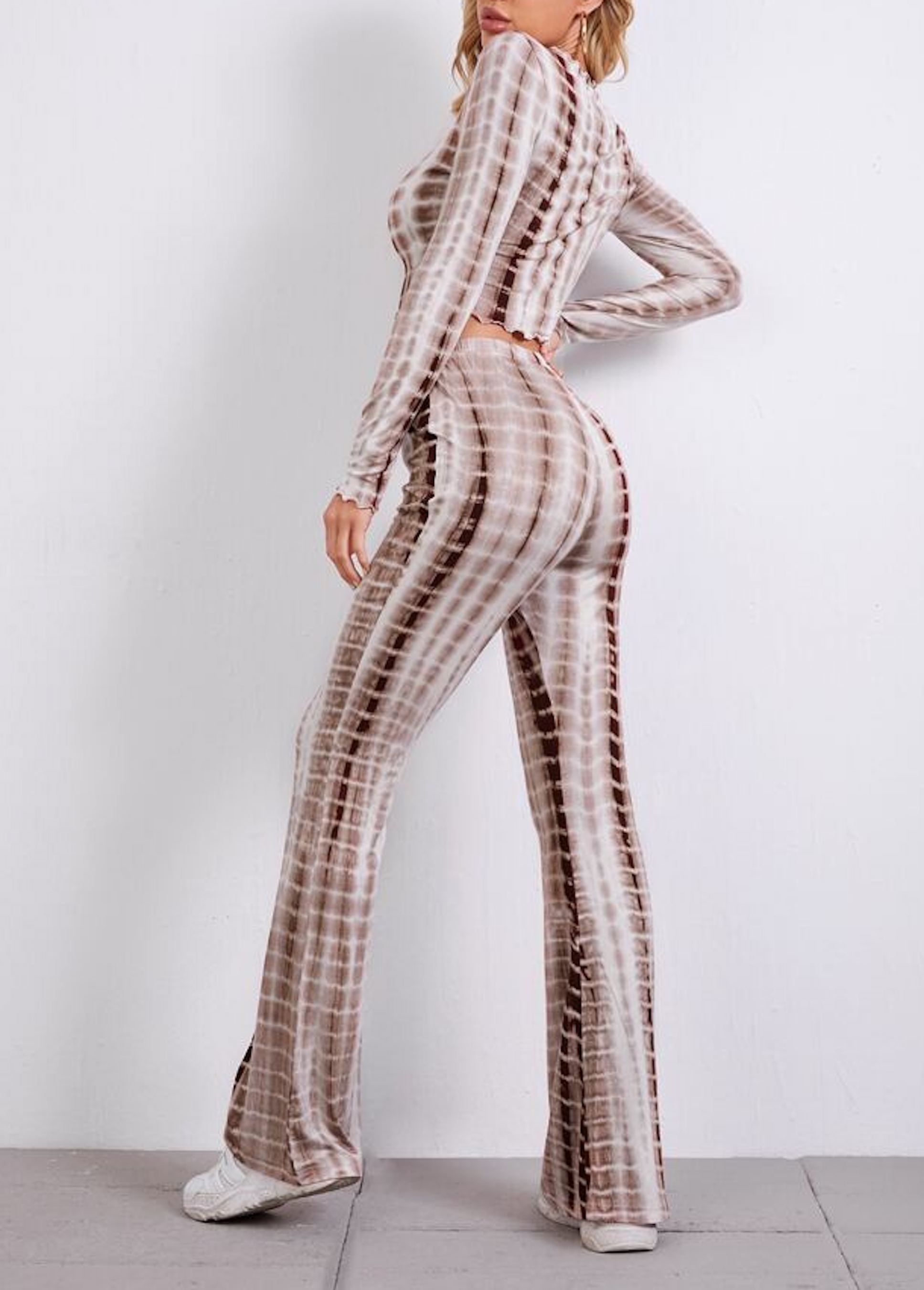 Clothes and You Tie Dye Tee and Flare Leg Pants Set