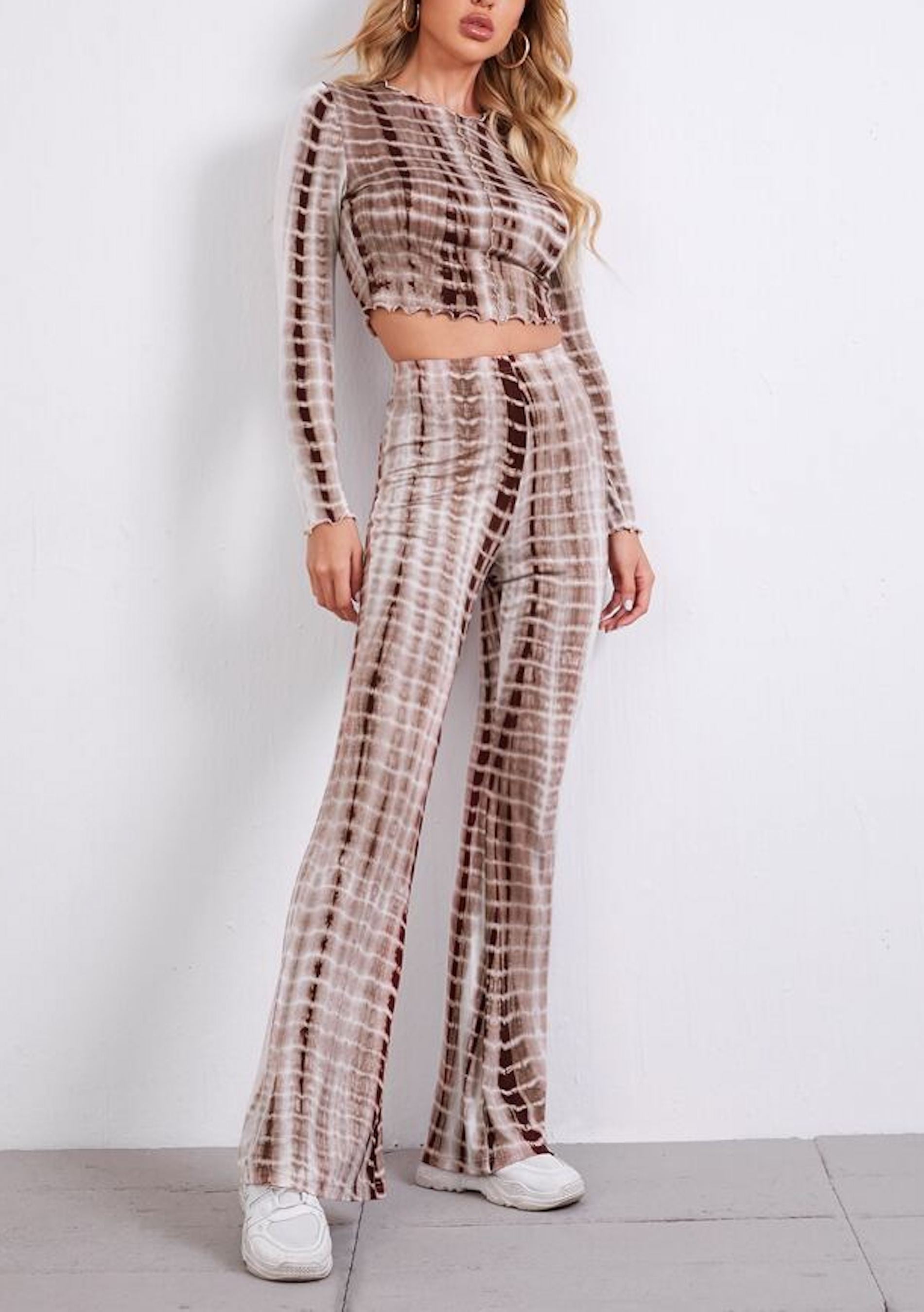 Clothes and You Tie Dye Tee and Flare Leg Pants Set