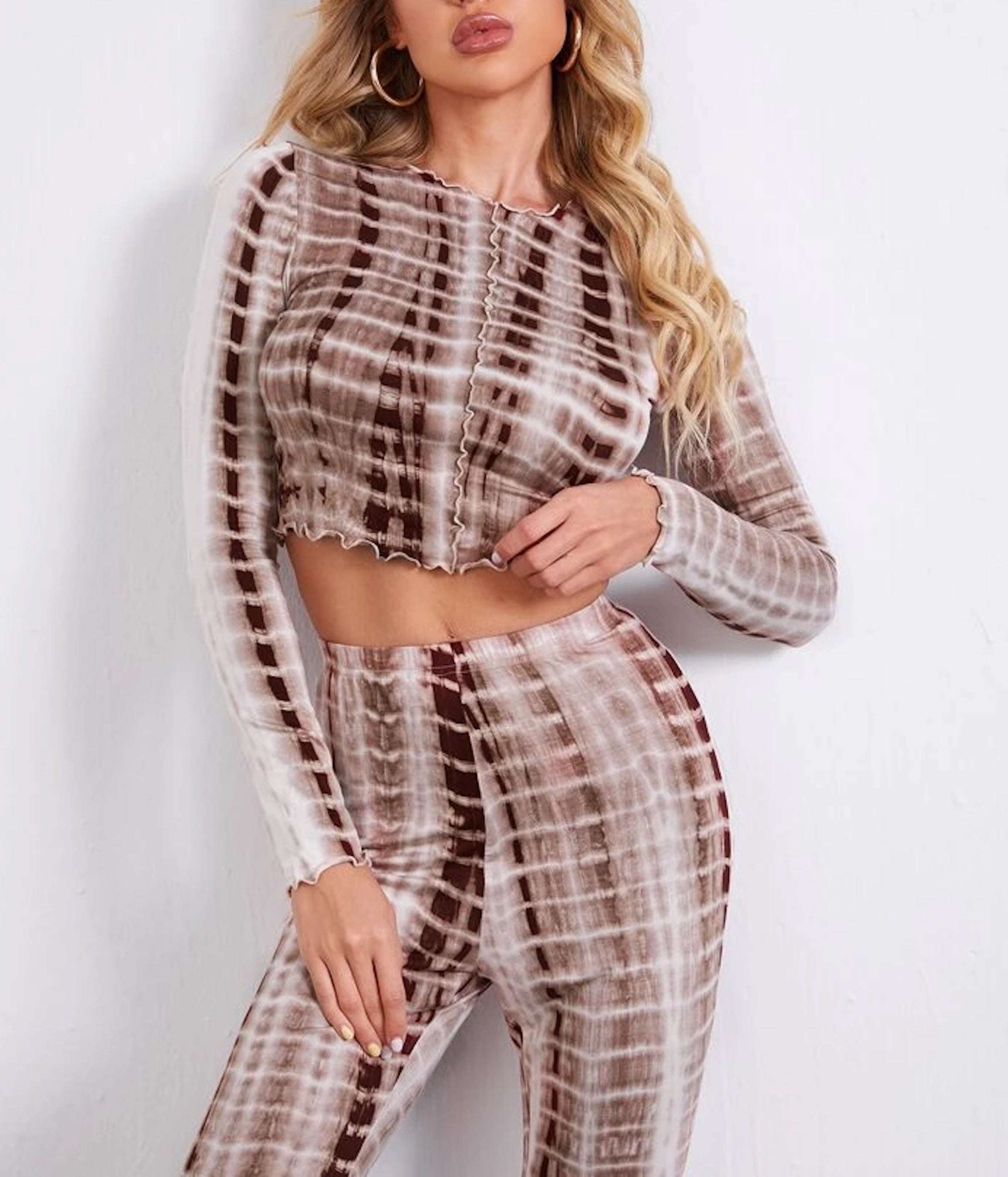 Clothes and You Tie Dye Tee and Flare Leg Pants Set